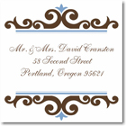 Name Doodles - Square Address Labels/Stickers (Norfolk Brown)
